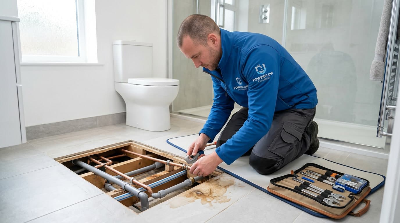 Leak repair and pipework upgrade in a domestic property