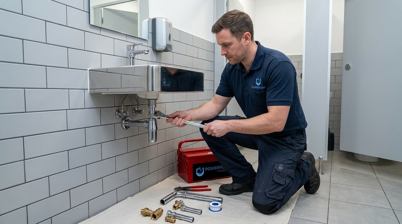 Small office washroom plumbing maintenance